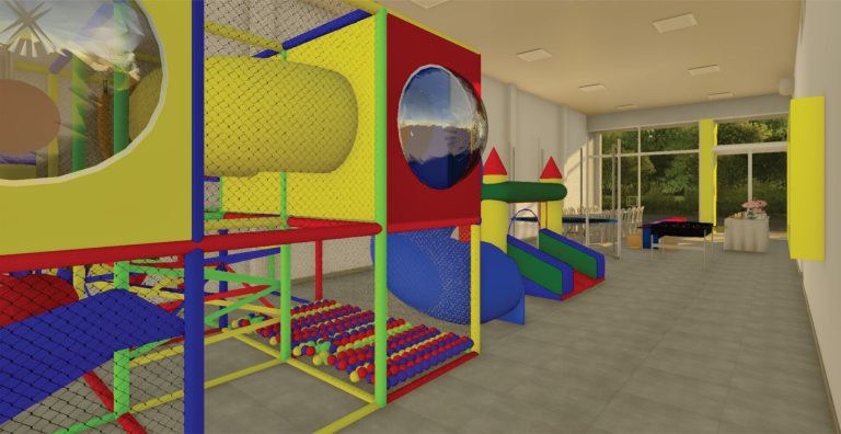 Un espacio para celebrar: diseño moderno y funcional para un salón de eventos infantiles